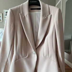 Light pink one button blazer